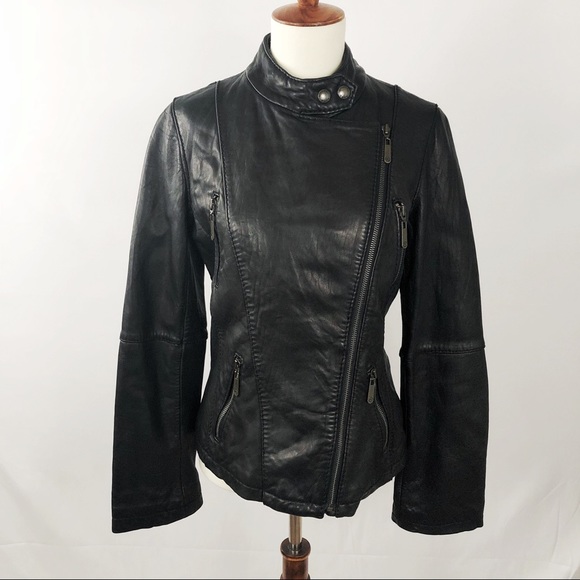 💸 SOLD :: Michael Kors Black Leather Moto Jacket - Picture 3 of 8
